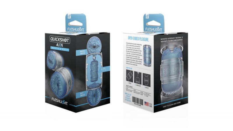 Fleshlight Quickshot Alien Butt/Mouth - Metallic Blue Freaks Male Masturbators | IRELAND WNHAU9154